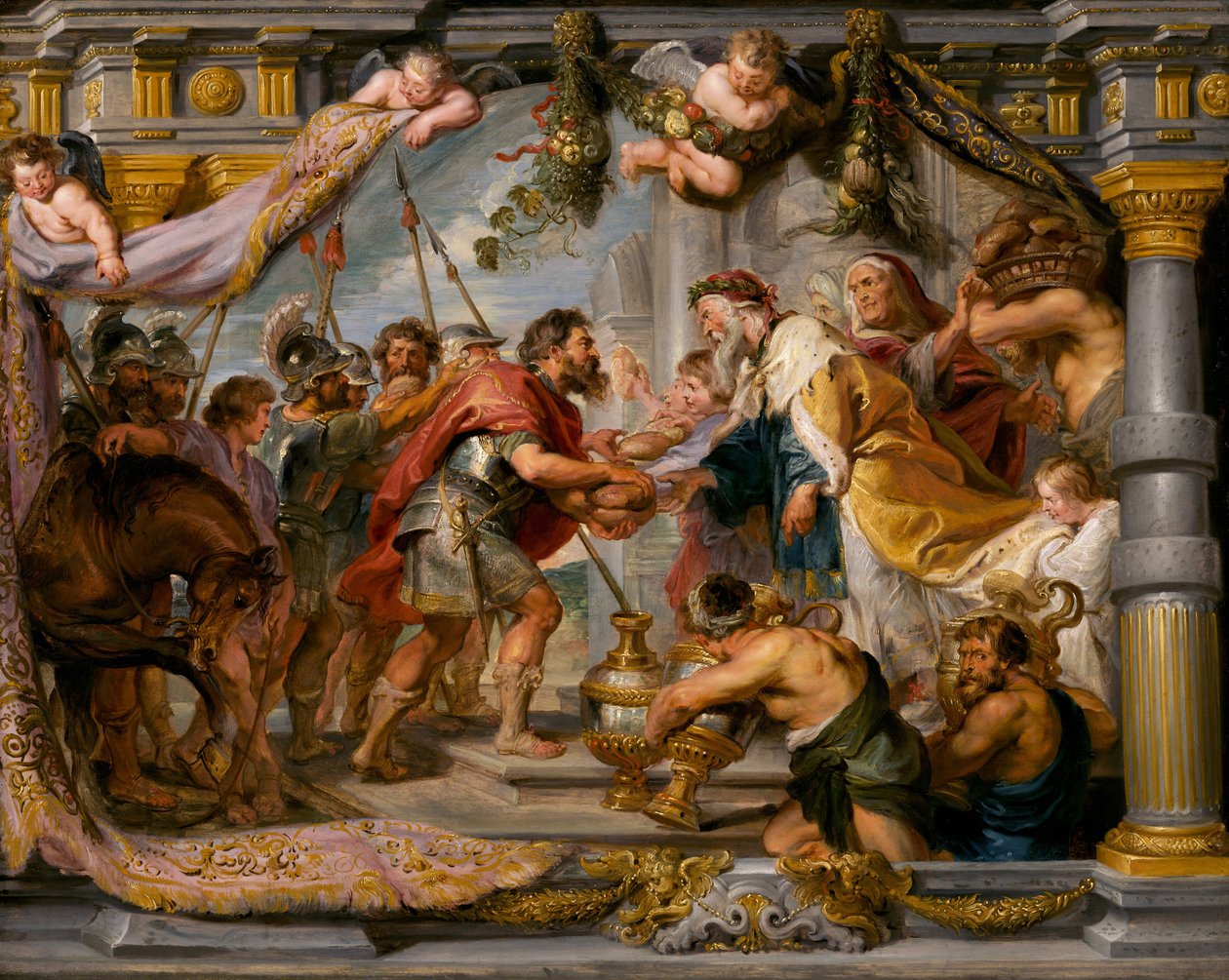 Abrahamin ja Melkisedekin tapaaminen tekijältä Sir Peter Paul Rubens