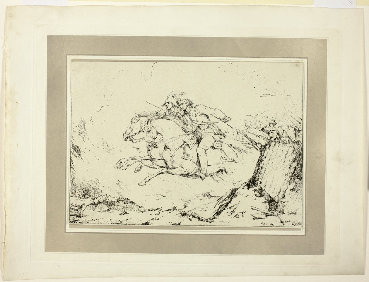Maksu, Specimens of Polyautography -lehden ensimmäisestä numerosta tekijältä Sir Robert Ker Porter