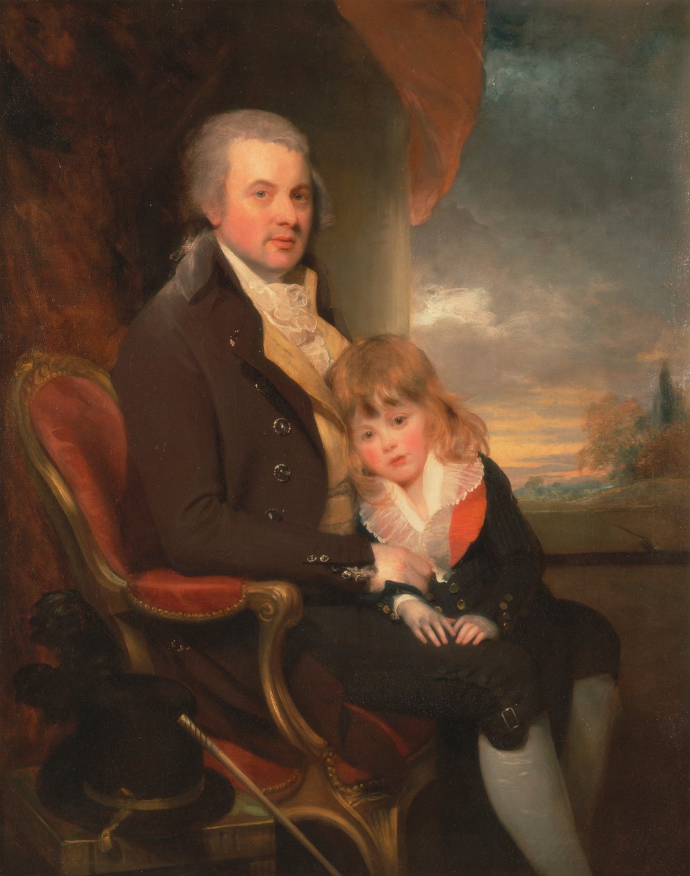 Edward George Lind ja hänen poikansa Montague tekijältä Sir William Beechey