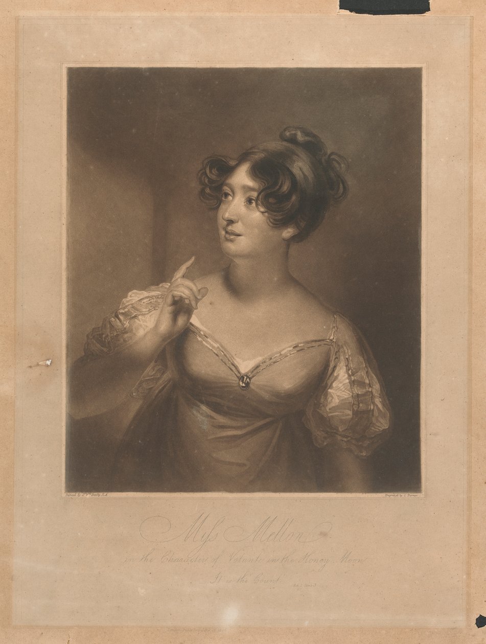 Neiti Mellon Voltanten hahmossa Honey Moonissa tekijältä Sir William Beechey