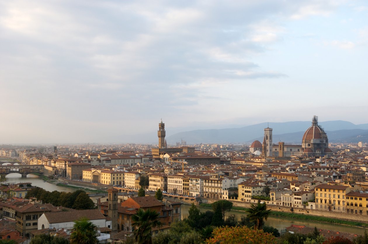 Italia, Toscana, Firenze, näkymä kaupungin ylle Piazzele Michelangelolta, 2022 (kuva) (kuva) tekijältä Sisse Brimberg
