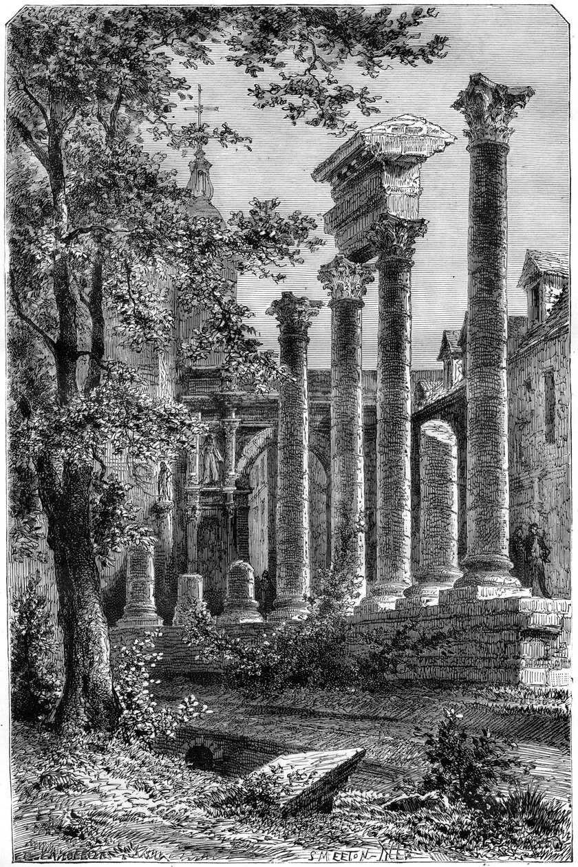 Roomalaisen teatterin jäänteet Besanconissa, Ranskassa, 1882-1884. tekijältä Smeeton