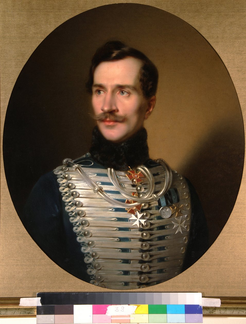 Prinssi Mihail Fiodorovich Golitsynin muotokuva (1800-1873) - Sandor Kozinan peinture (1808-1873), huile sur toile (68x55 cm), debyytti 1840 - Prinssi Mihail Fiodorovich Golitsynin muotokuva, Sandor Kozina, Early, öljy kankaalle Valtion historiallinen muse tekijältä Sándor Kozina