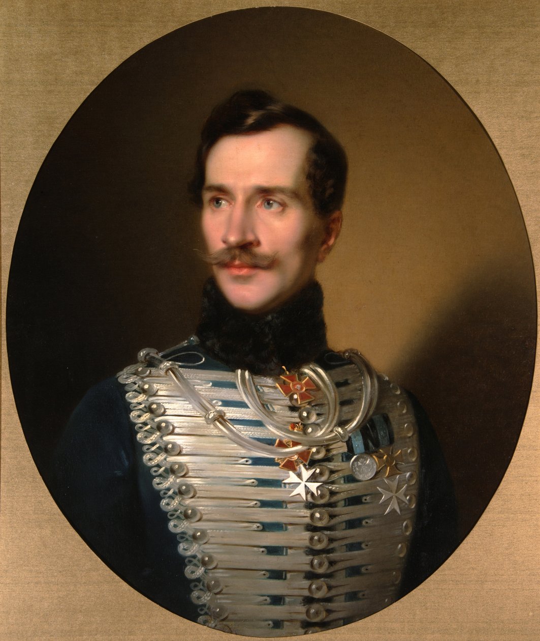 Prinssi Mihail Fjodorovitš Golitsynin muotokuva 1800-1873, 1840-luvun alku tekijältä Sándor Kozina