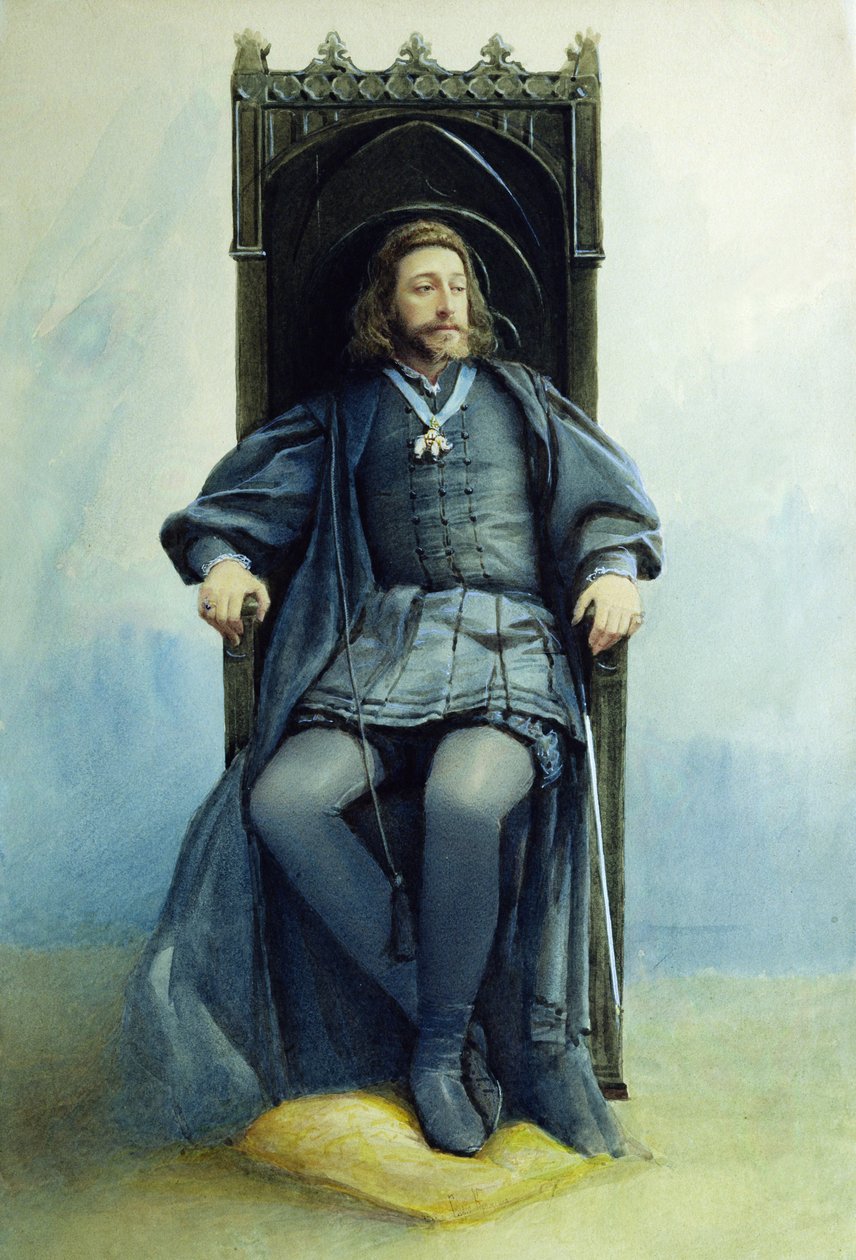 Suuriruhtinas Konstantin Konstantinovitsh Hamletina William Shakespearen teatterinäytelmässä 21. helmikuuta 1899, 1899 tekijältä Sofia Ivanovna Kramskaya