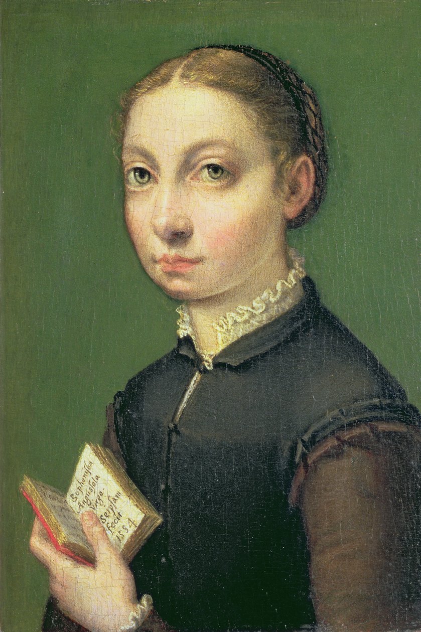 Omakuva, 1554 (paneeli) tekijältä Sofonisba Anguissola