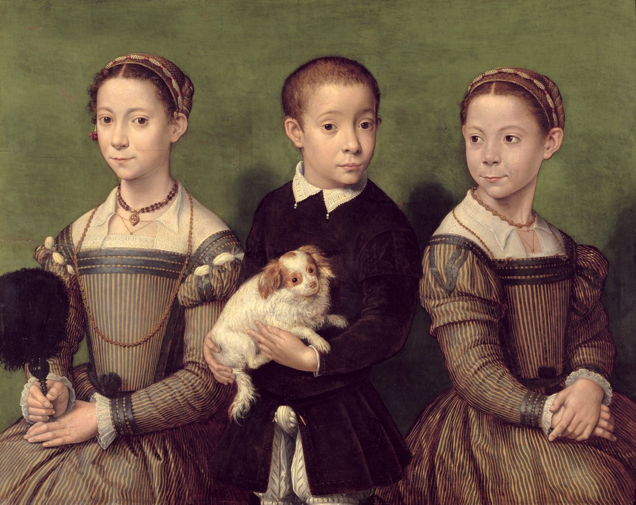 Taiteilijan kaksi sisarta ja veli tekijältä Sofonisba Anguissola