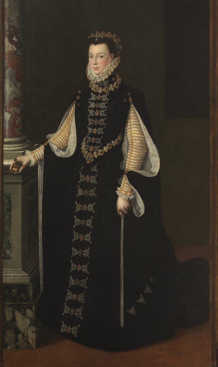 Elisabeth Valois 1545-1568, Espanjan kuningatar, 1561-1565 tekijältä Sofonisba Anguissola