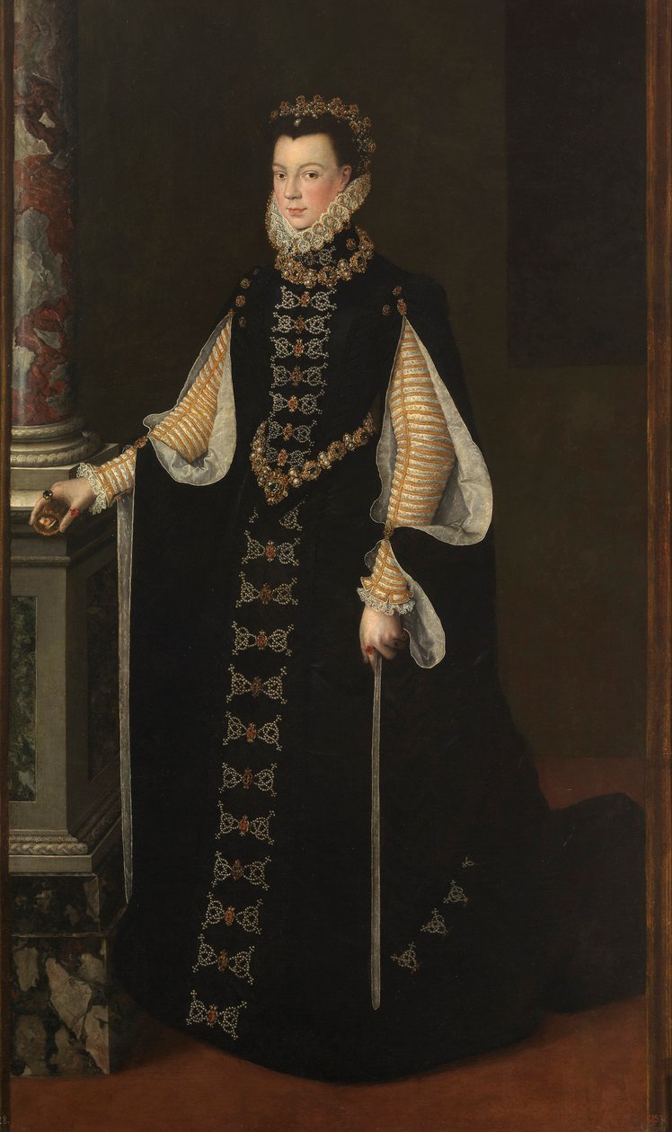""Ranskan Elisabethin (1545-1568) tai Valoisin Isabellan, Espanjan kuningattaren muotokuva" - Elisabeth of Valois (1545-1568), Espanjan kuningatar, Anguissola, Sofonisba (noin 1532-1625) tekijältä Sofonisba Anguissola