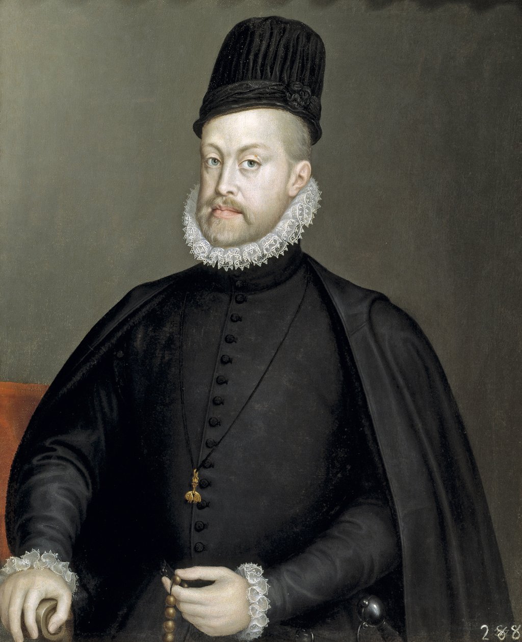 Philip II:n muotokuva 1527-1598, Espanjan ja Portugalin kuningas, 1565 tekijältä Sofonisba Anguissola