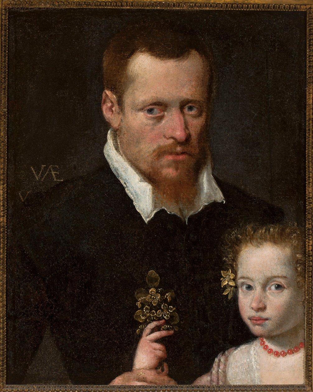 Miehen ja hänen tyttärensä muotokuva tekijältä Sofonisba Anguissola