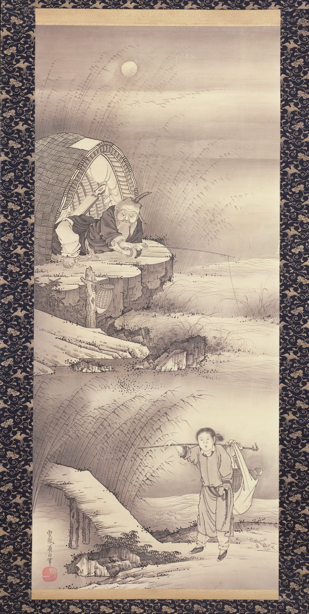 l u shang (Tai julkinen verkko) alkaen .1775 (muste paperilla) tekijältä Soga Shohaku