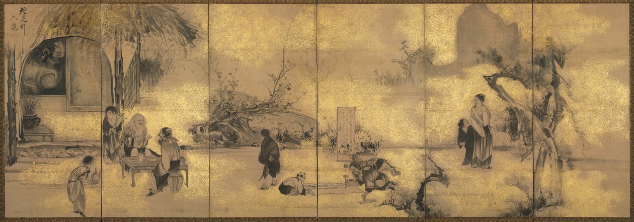 Viinikupin kahdeksan kuolematonta, myöhemmin 1700-luku. tekijältä Soga Shohaku