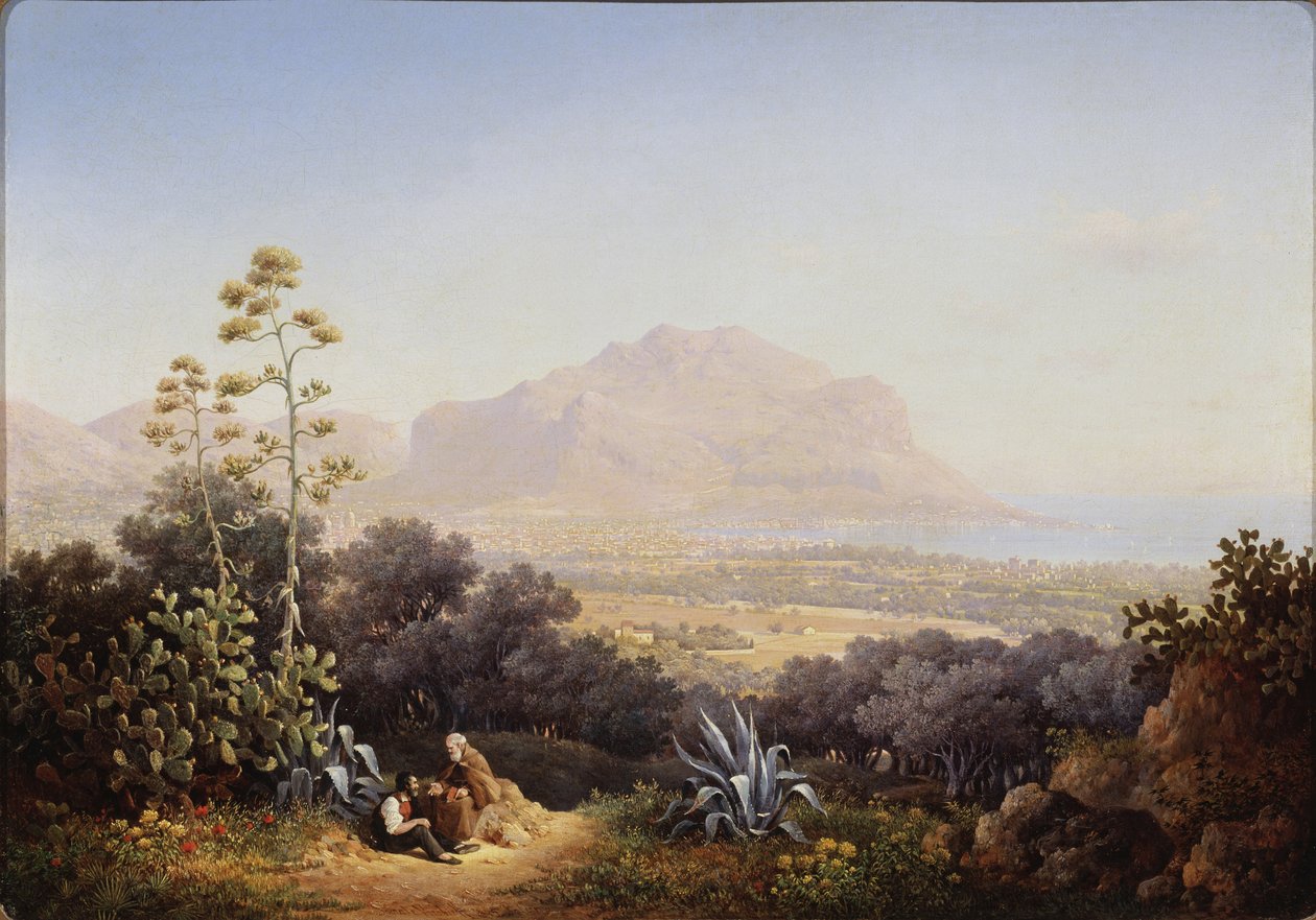 Näkymä Palermoon, 1845 tekijältä Sokrat Maximovich Vorobyev