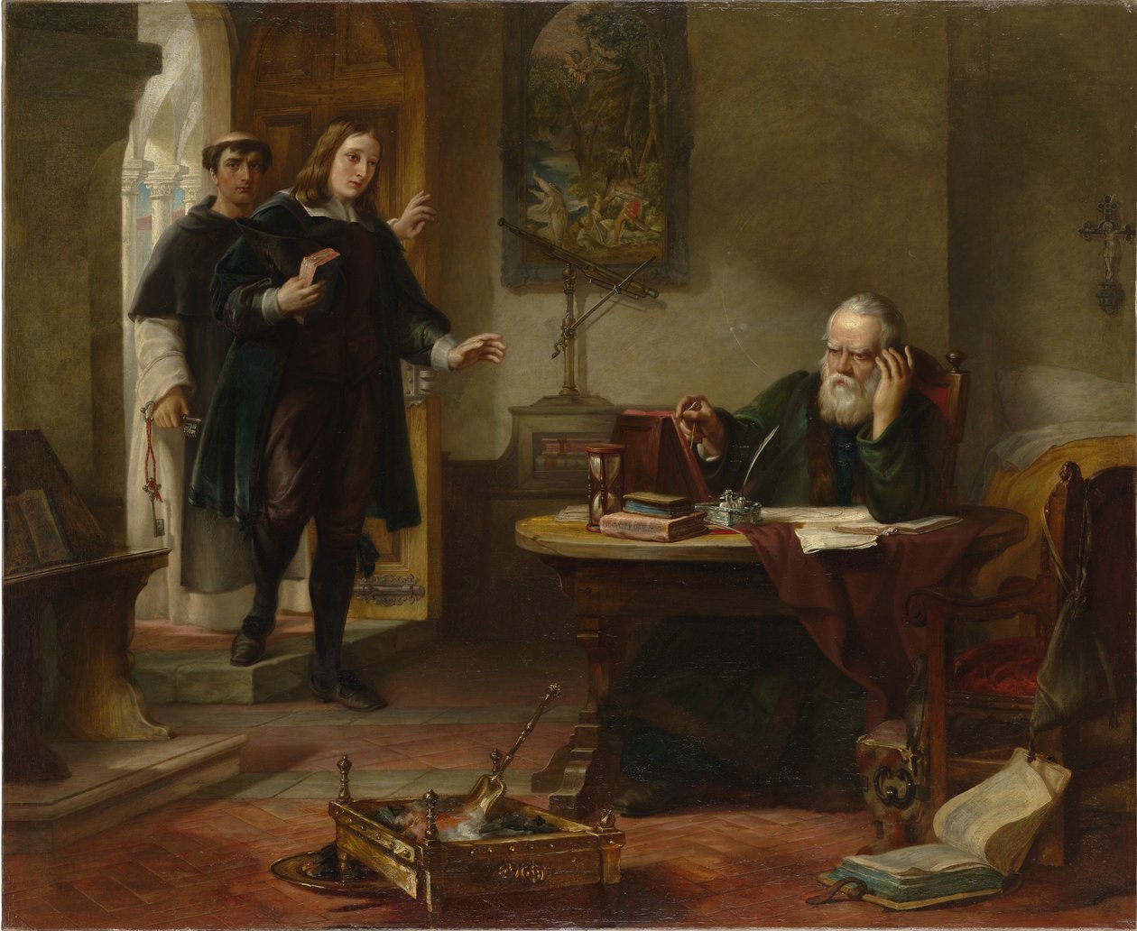 Milton vierailee Galileossa ollessaan inkvisition vankina, 1847 tekijältä Solomon Alexander Hart