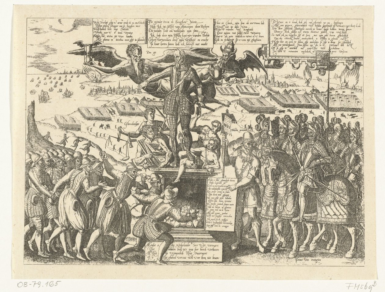 Sarjakuvan jäljennös Alvan patsaan, 1571 tekijältä Sons, and Stewart, G. Waterston
