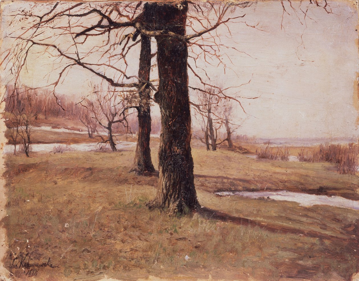 Kevätmaisema, 1888 tekijältä Sophia Petrovna Kuvshinnikova