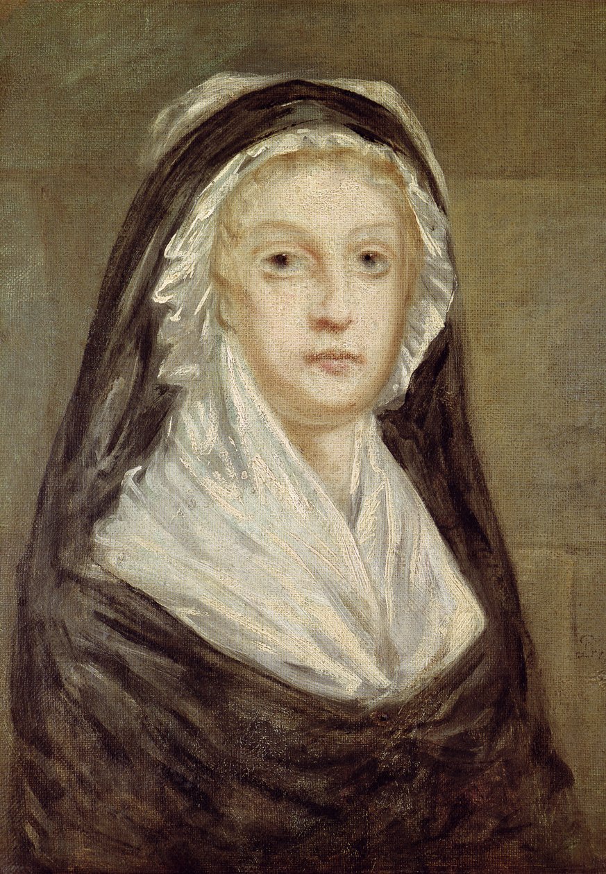 Marie Antoinette (1755-93) Conciergeriessa Alexandre Kucharskin (1741-1819) maalauksen jälkeen n. 1792-99 tekijältä Sophie Prieur