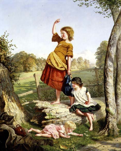 Illallinen (öljy kankaalle) tekijältä Sophie Anderson