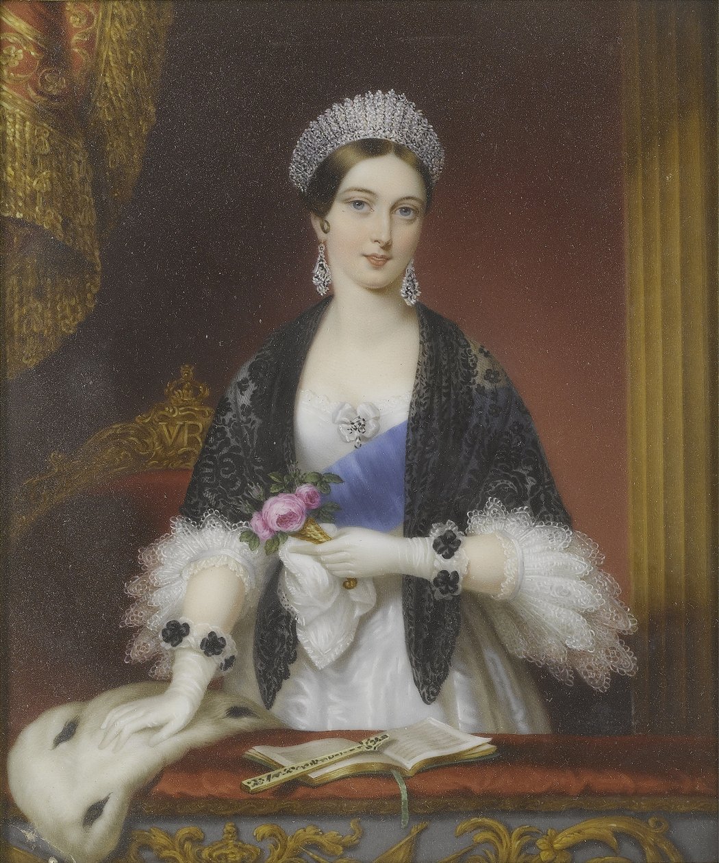 Kuningatar Victoria Royal Boxissa Drury Lane -teatterissa marraskuussa 1837 tekijältä Sophie Lienard
