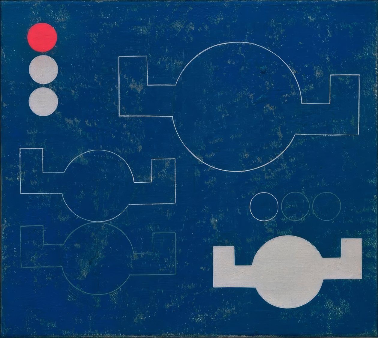 Koostumus à cercles-à-bras angulaires en lignes et plans tekijältä Sophie Taeuber Arp