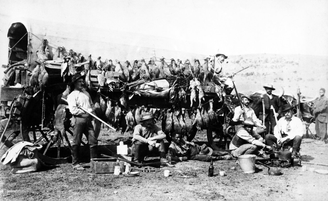 Paluu ammuntamatkalta Etelä-Afrikasta, n. 1895 tekijältä South African Photographer