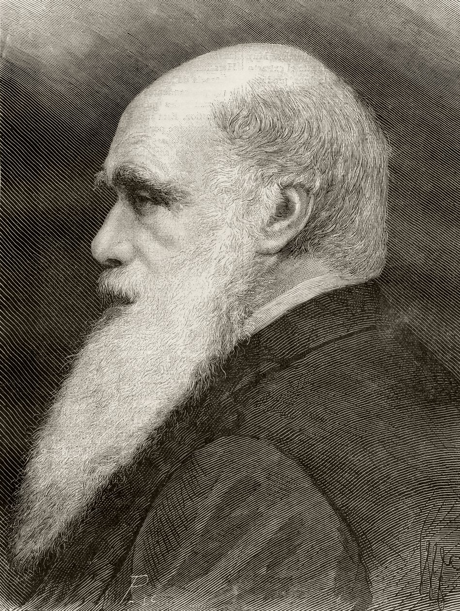 Charles Darwin, "Nuestro Siglo", julkaistiin Barcelonassa, 1883 tekijältä Spanish School