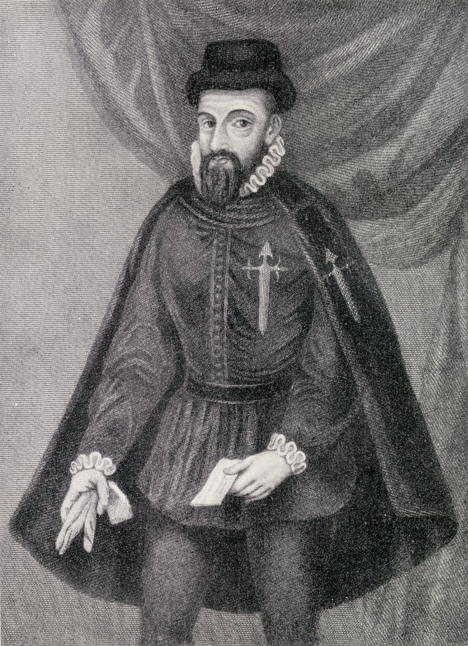 Francisco Pizarron (n. 1475-1541) kuvitus teoksesta "The Quest of The Indies", julkaistu 1920 tekijältä Spanish School