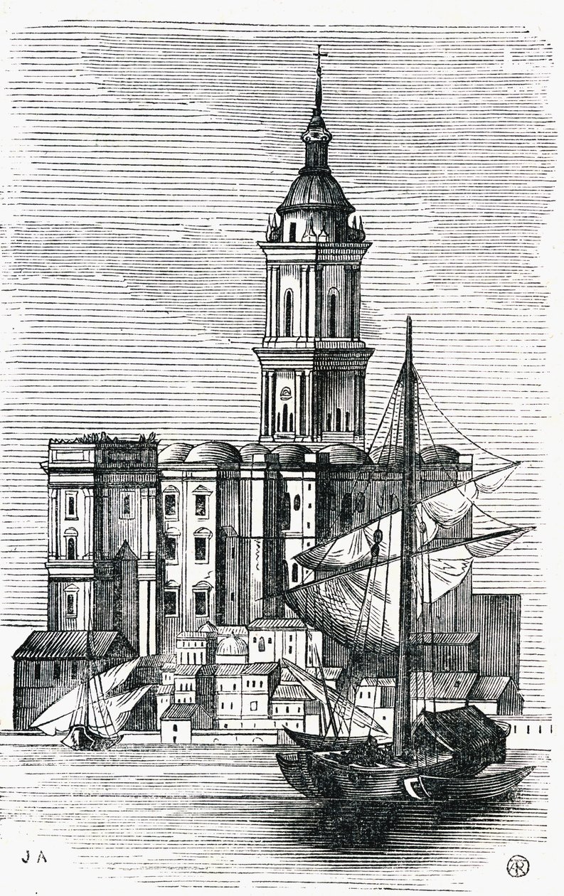 Málagan katedraali, Espanja, 1800-luvun puoliväli tekijältä Spanish School