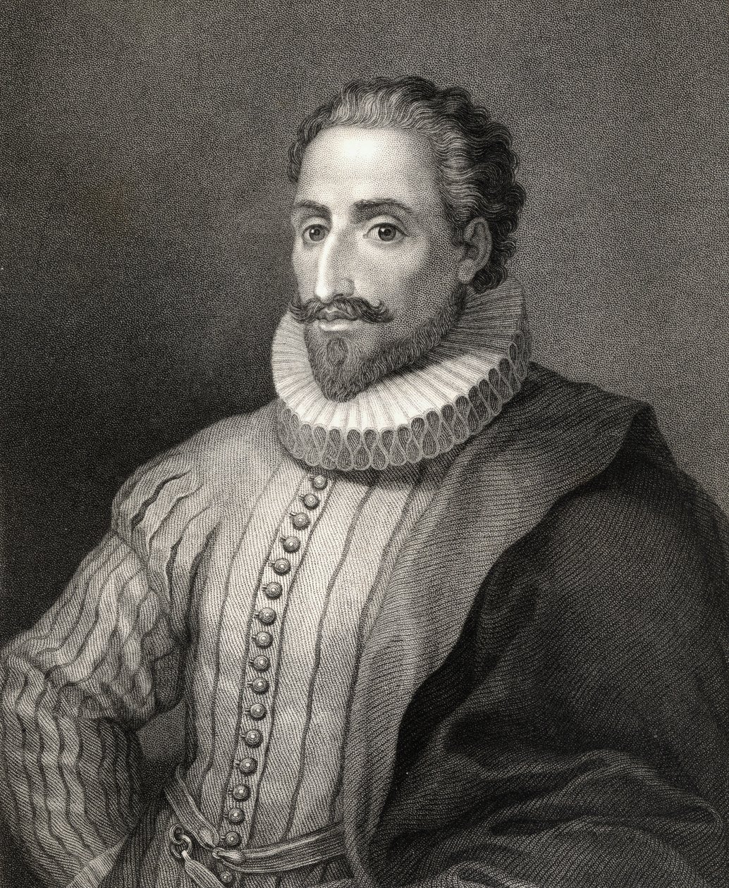 Miguel de Cervantes y Saavedra (1547-1615) tekijältä Spanish School