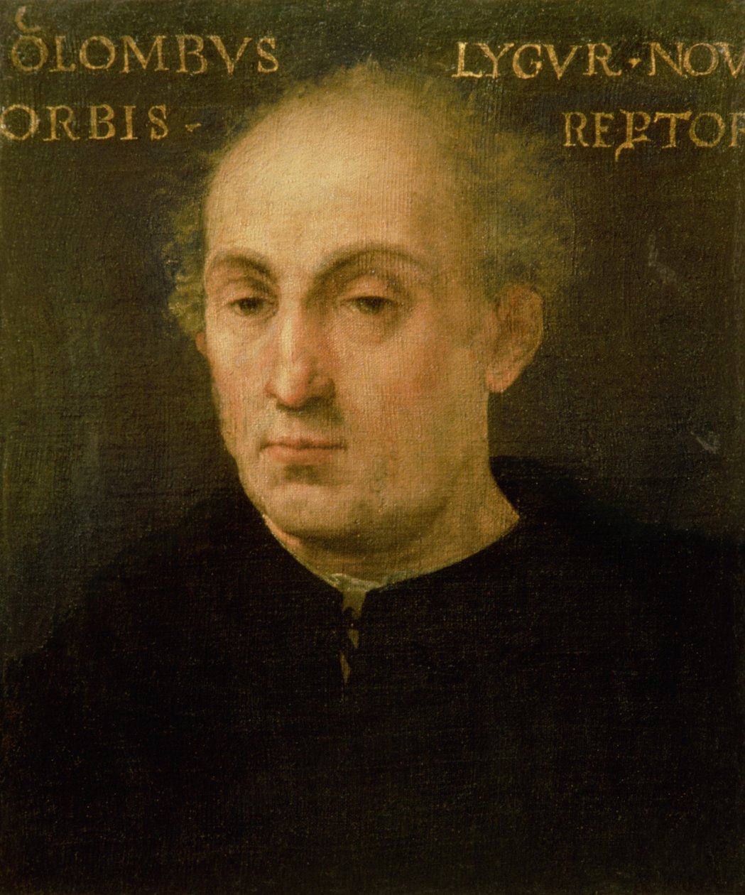 Kristoffer Kolumbuksen (1451-1506) muotokuva tekijältä Spanish School