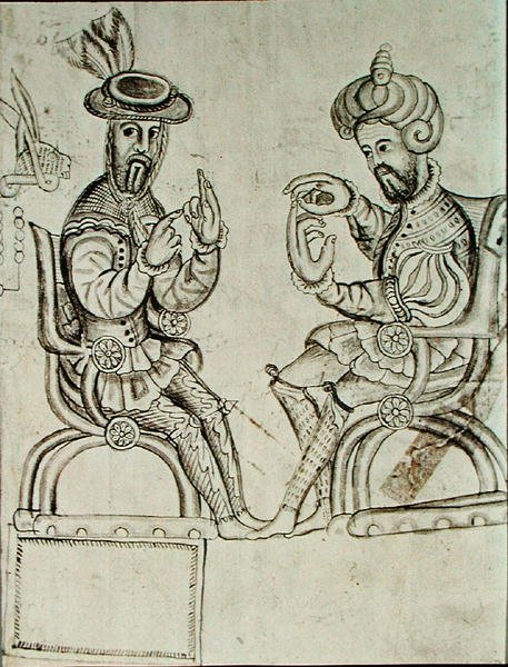 Faksikopio Yanhuitlanin koodeksin sivusta (litografia) tekijältä Spanish Colonial (after)