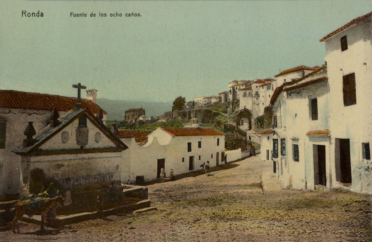 Kahdeksan suihkulähteen suihkulähde, Ronda, Espanja (värillinen kuva) tekijältä Spanish Photographer