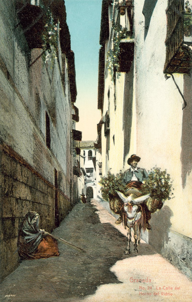Granada, La Calle Del Horno Del Vidrio, Espanja (värikuva) tekijältä Spanish Photographer