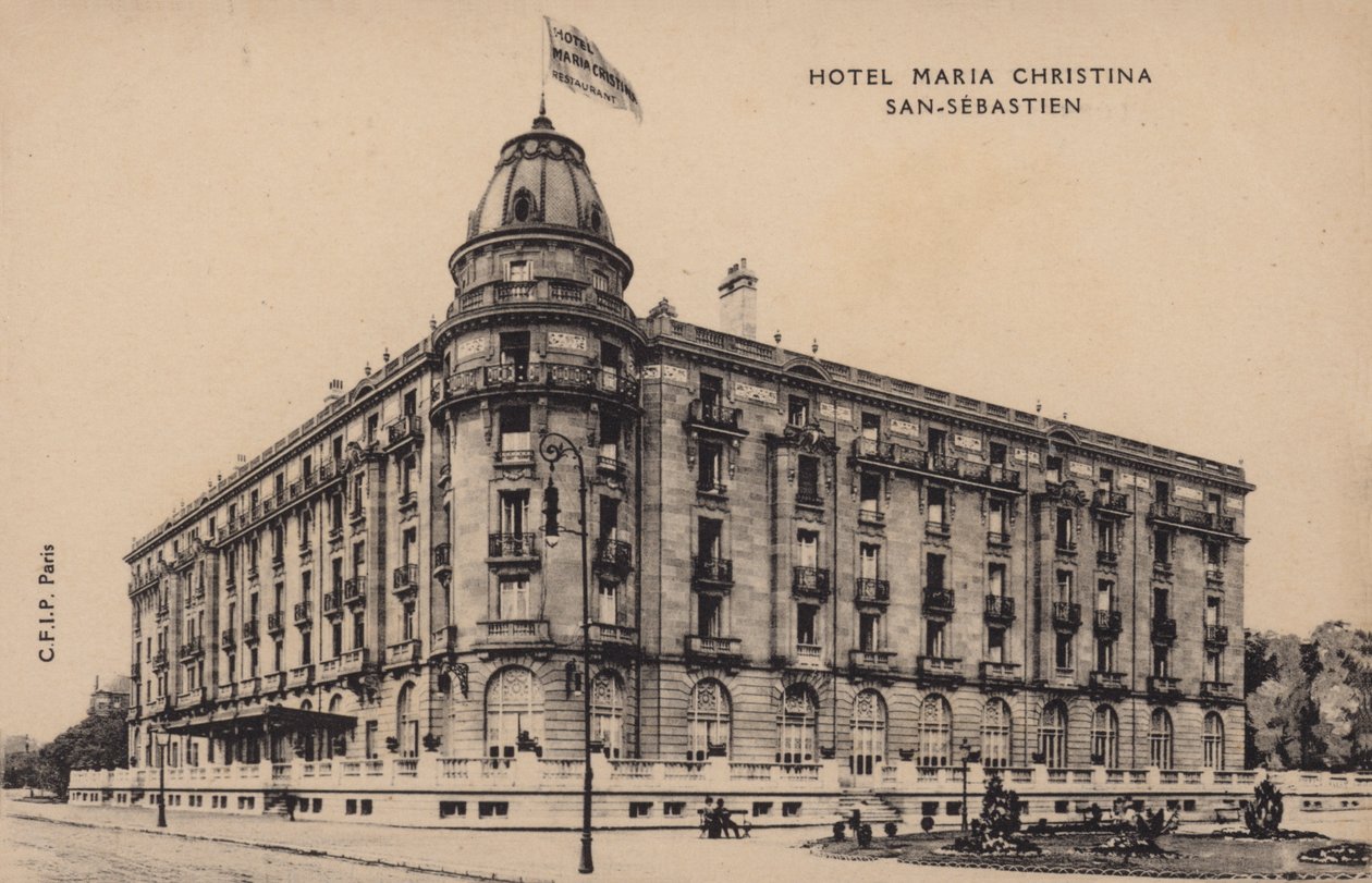 Hotel Maria Christina, San-Sebastien (s/w-kuva) tekijältä Spanish Photographer