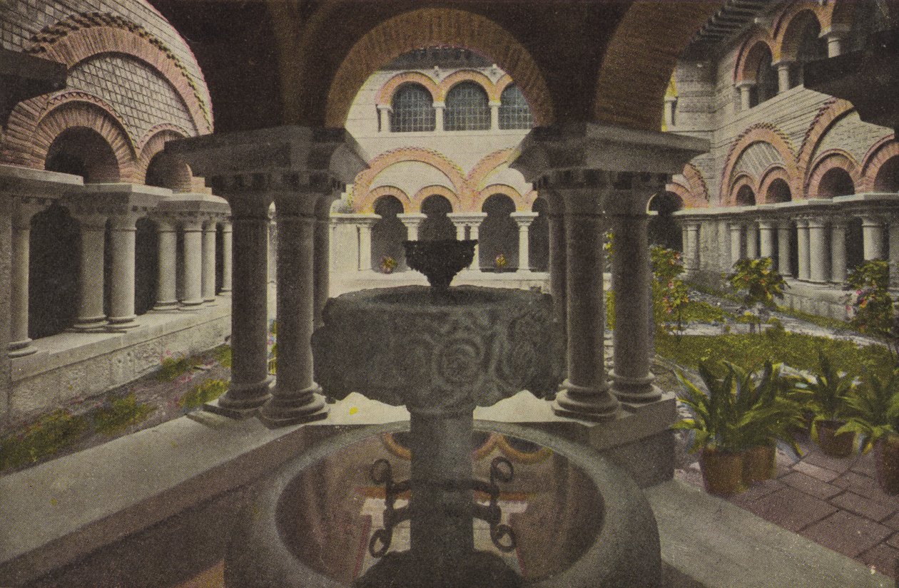 Montserrat: Claustro romanic; Claustro romanico (värillinen kuva). tekijältä Spanish Photographer