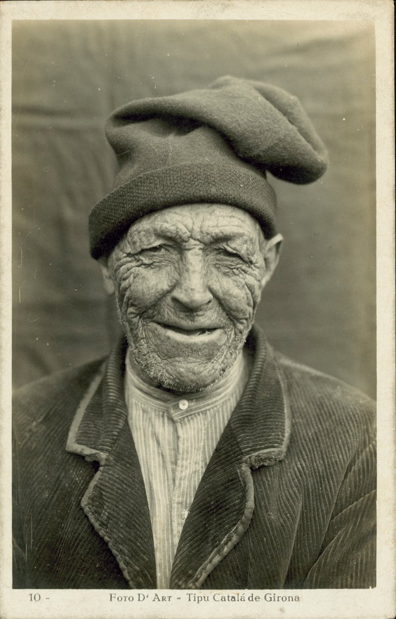 Gironan vanha mies, Espanja (s/w-kuva) tekijältä Spanish Photographer