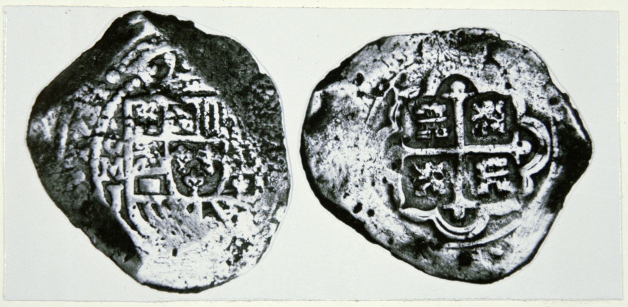 Piece of Eight, päivätty 1714 (hopea) (m/v kuva) tekijältä Spanish School