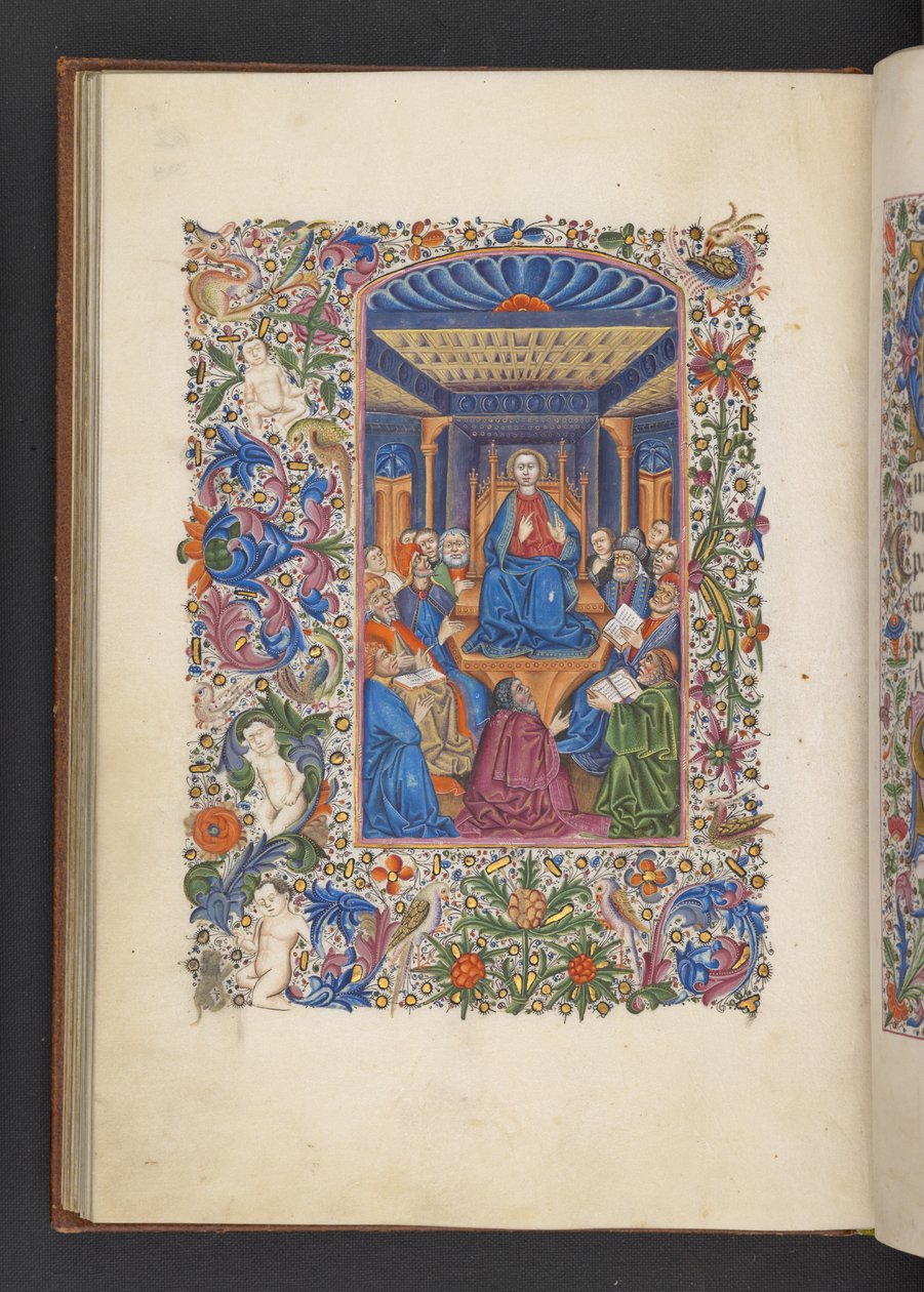 Lisää MS 50004 f.53v Kristus lääkäreiden joukossa 
