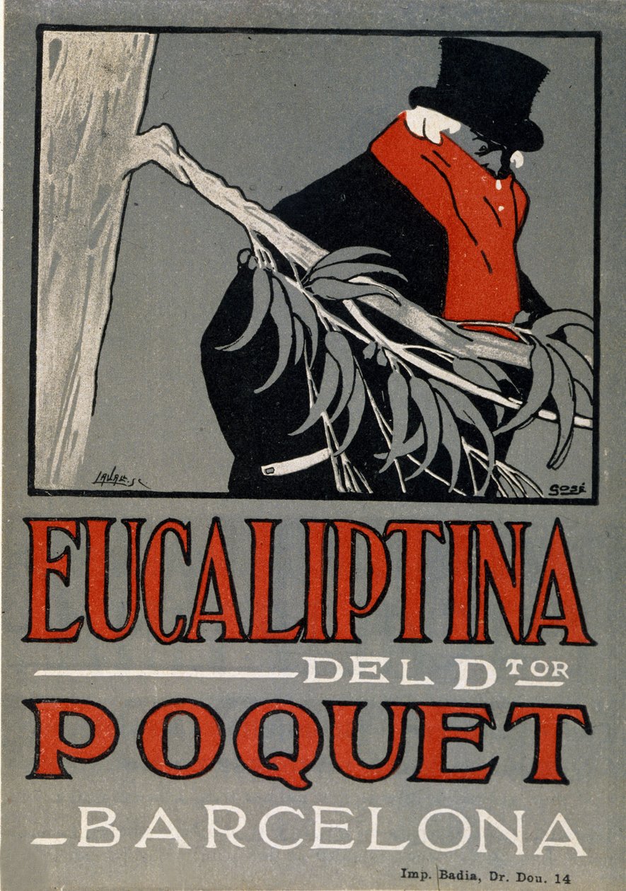 Kylmälääkkeen Eucaliptina mainonta, Espanja 1924. tekijältä Spanish School
