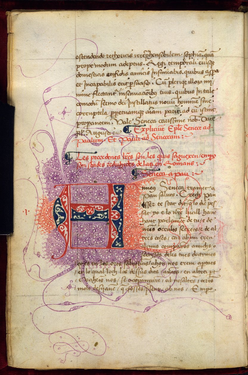 Burney 252, f. 4v, palapelin alkukirjain 