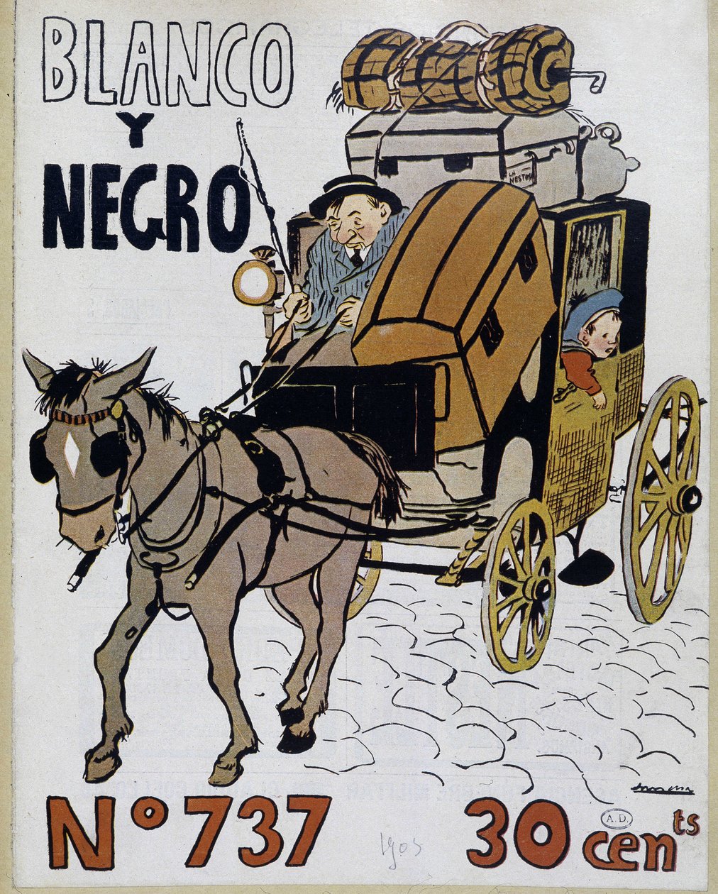 Caleche - "Blanco y negro" -kansi, nro 737 tekijältä Spanish School