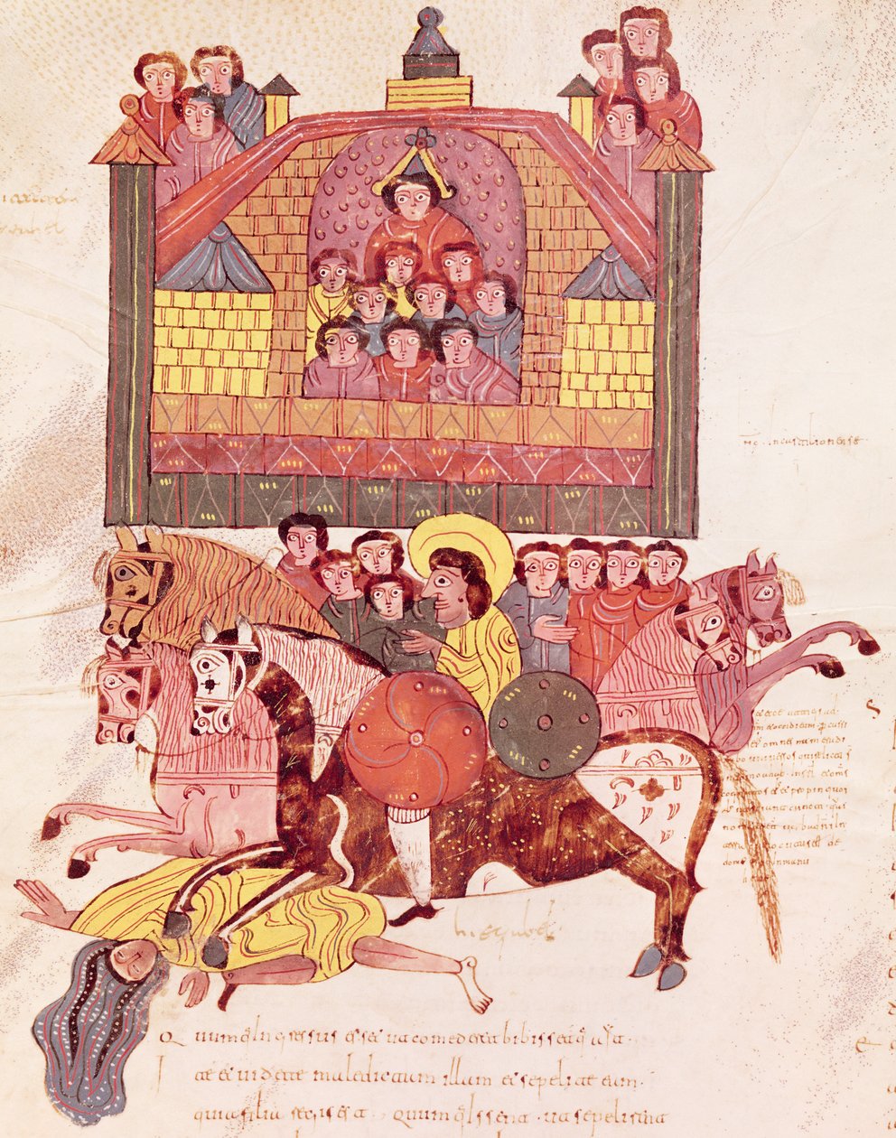 Fol.150v Death of Jezebel, Raamatusta Mozarabe tekijältä Spanish School