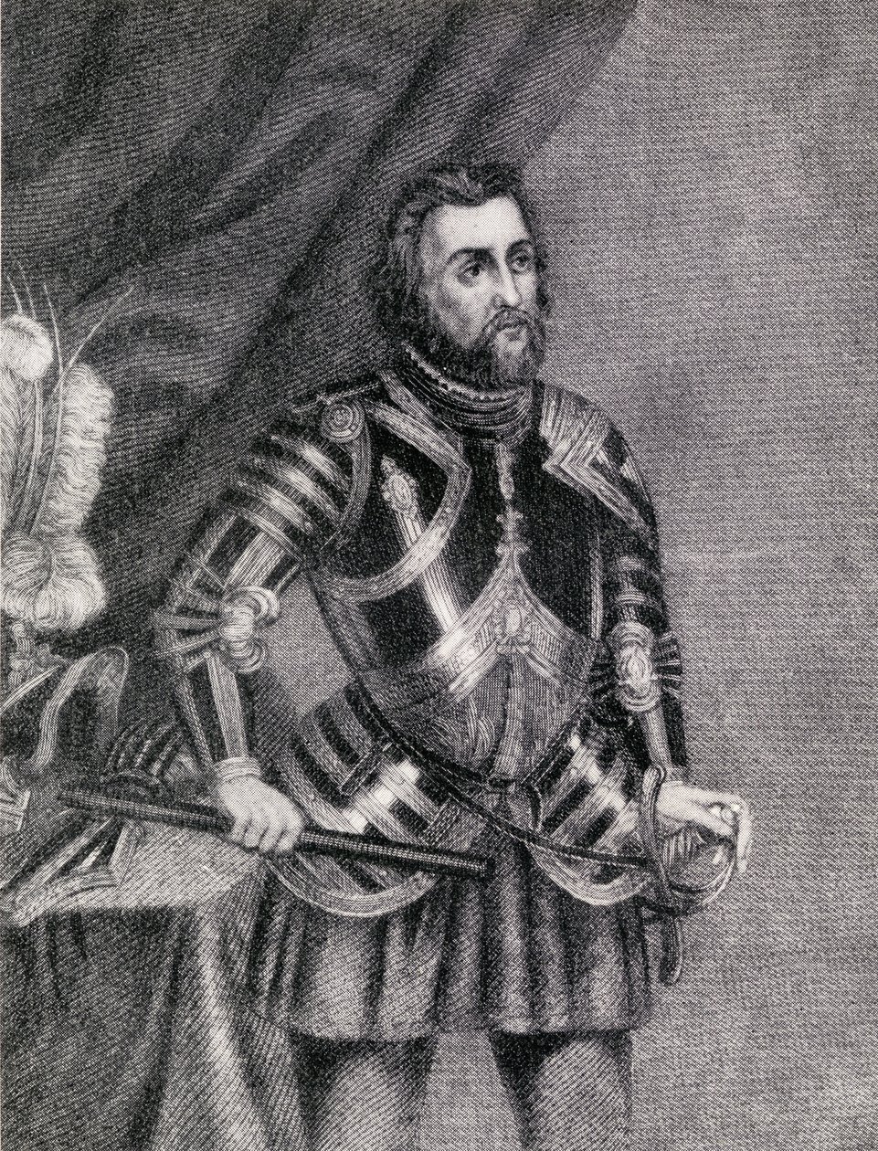 Hernan Cortes, Oaxacan laakson markiisi (1485-1547). tekijältä Spanish School