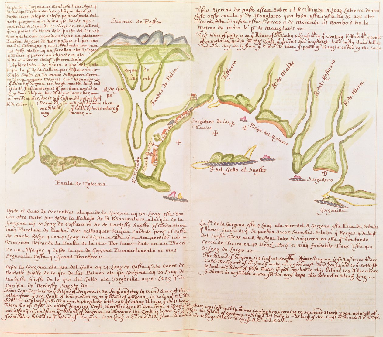Gallon saari, Ecuador, n. 1530–1541 (vellum) tekijältä Spanish School