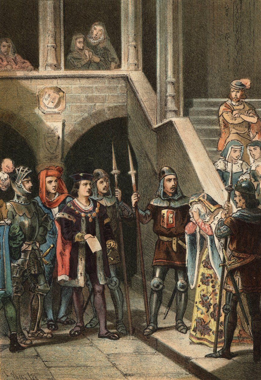 Kuningas Alfonso XI:n Leonor de Guzmanin suosikki pysäytti ja teloitti Don Alfonso Fernandez de Olmedo Portugalin kuningatar Marian käskystä 1300-luvulla. Juan Justo Huguetin teoksessa "The Cult of Beauty", Molinas Hermanosin toimittajat tekijältä Spanish School