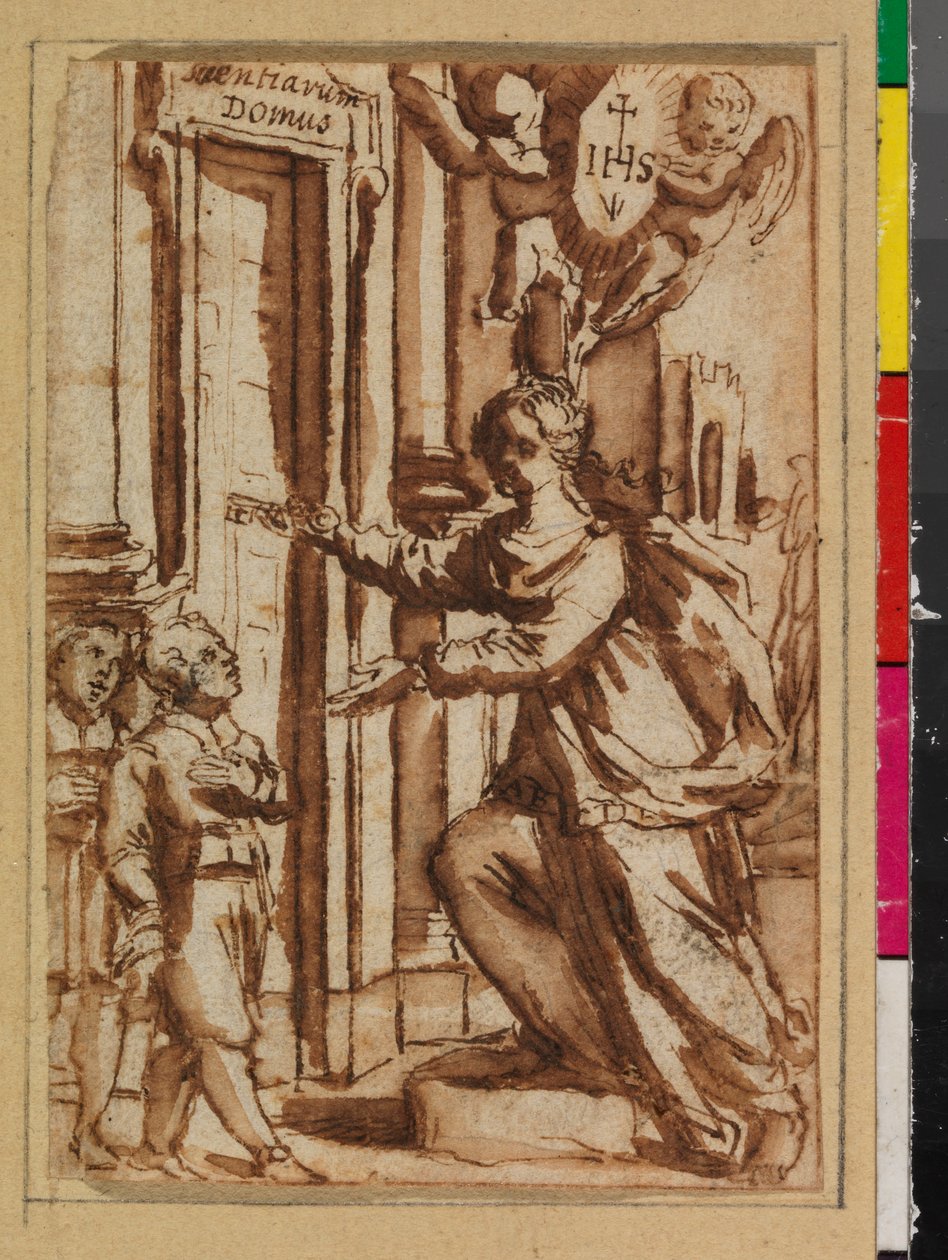 Lukutaito avaa oven oppimiseen, entinen "Viisaus avaa tiedon oven", 1575-1600 tekijältä Spanish School
