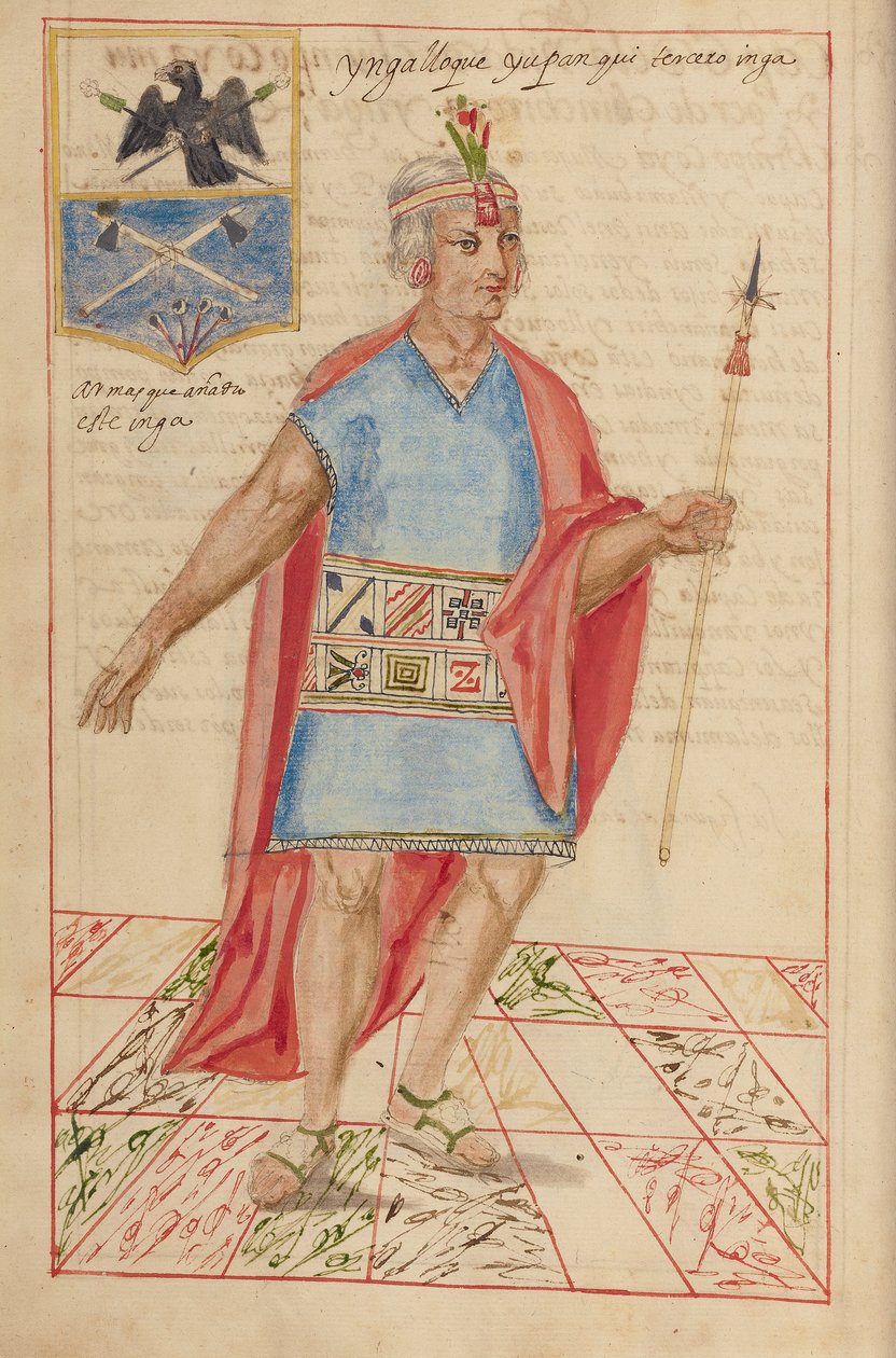 Lloque Yupanqui, 1616 (käsikirjoitus) tekijältä Spanish School