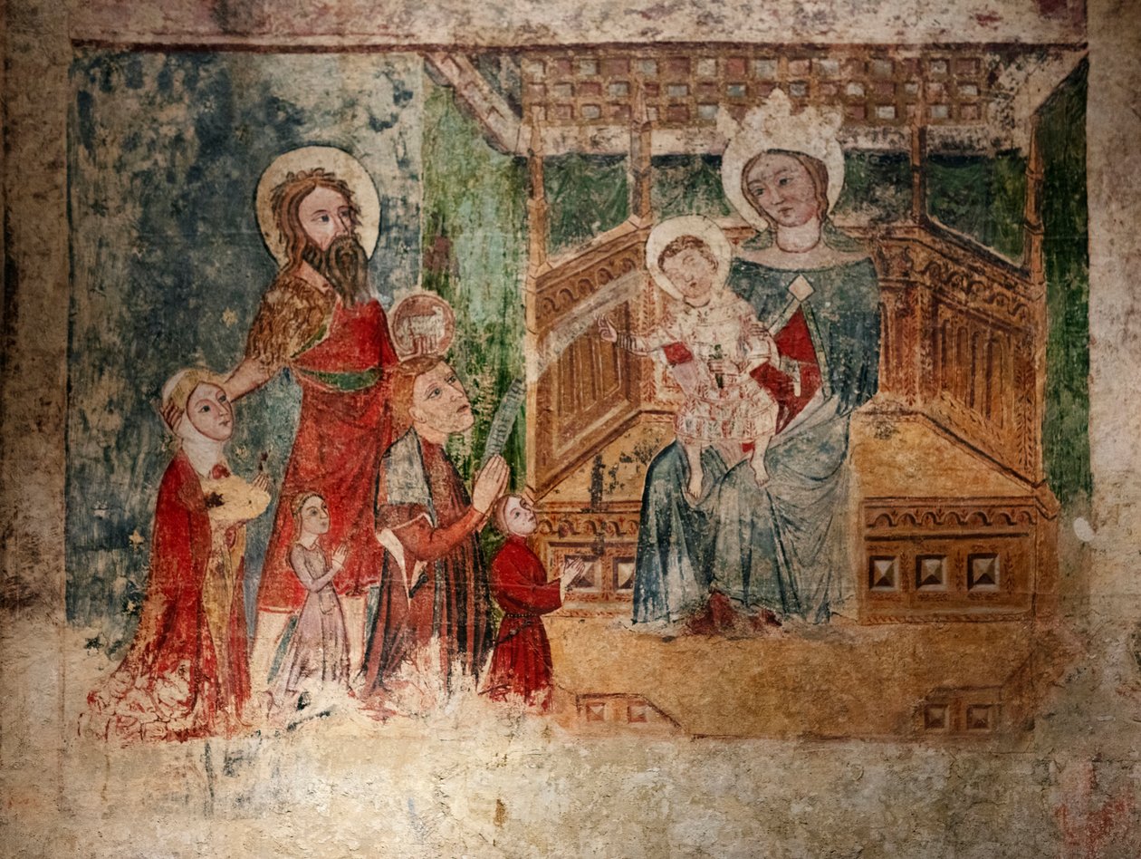 Ipasin (Huerca) erakkoluostarin seinämaalaus Alkuperä. 1400-luvulla (fresko) tekijältä Spanish School