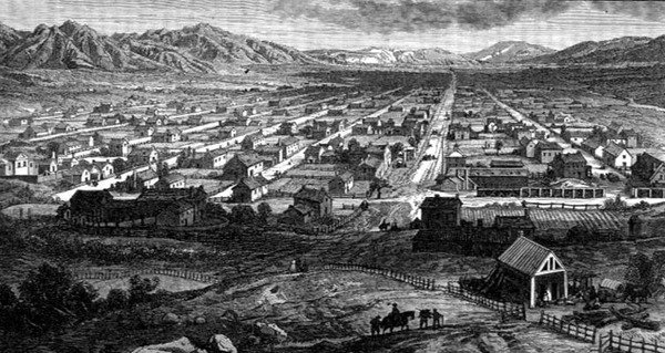 Panoramic View ng Salt Lake City, Utah, mula sa 